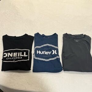 Lot of Men’s shirts. Hurley, O’Neill, and Sonoma. Size Medium.